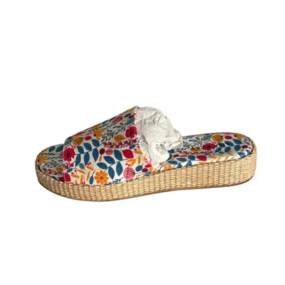 Lisa Vicky Slide Sandal Smile Wild Flower Multicolor Size 8 New - Picture 2 of 5